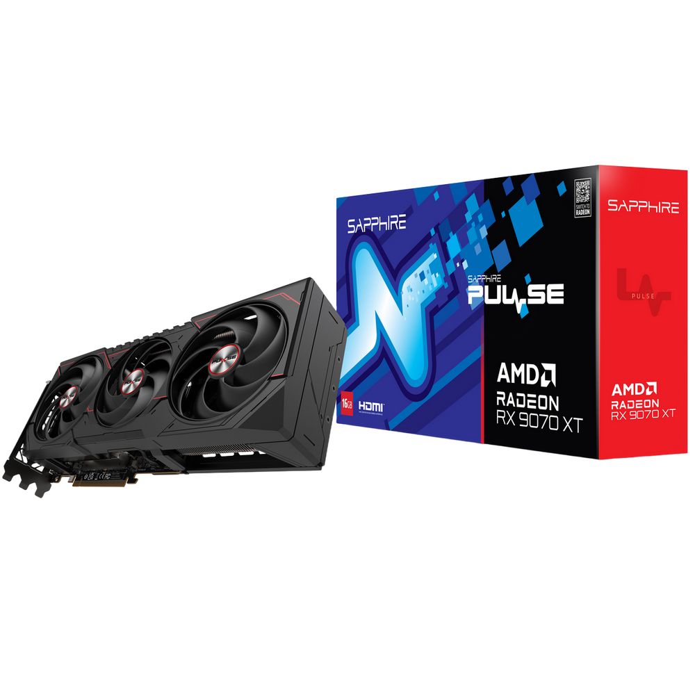 Видеокарта Sapphire Bad Pack RX9070XT PULSE 16GB GDDR6 256bit 2xDP 2xHDMI 3FAN RTL bp