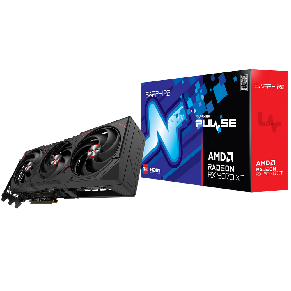 Видеокарта Sapphire Bad Pack RX9070XT PULSE 16GB GDDR6 256bit 2xDP 2xHDMI 3FAN RTL bp