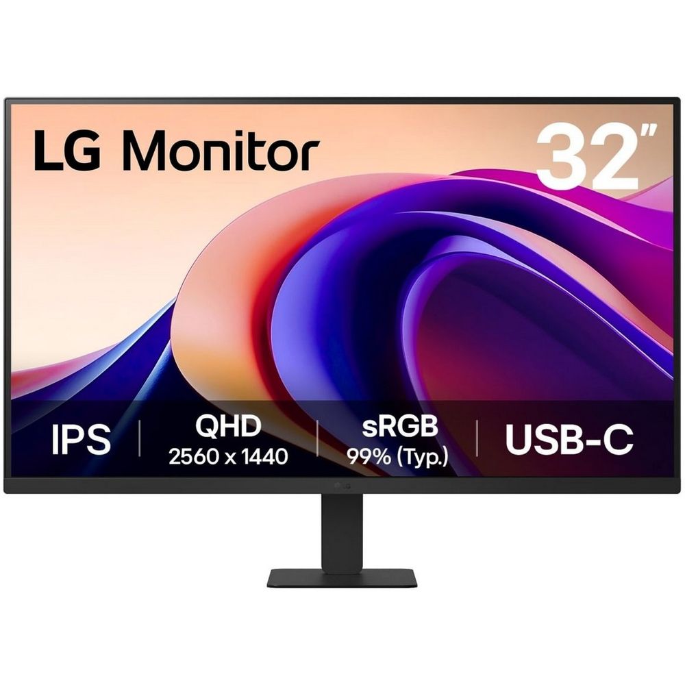Монитор 31.5" LG 32U631A-B   IPS, 2560x1440, 100Hz, 5ms, 250сd/m, 1000:1, HDR10 | HDMI(2.0), Type-C(PD-15W) | ExPSU, Vesa 100, Black