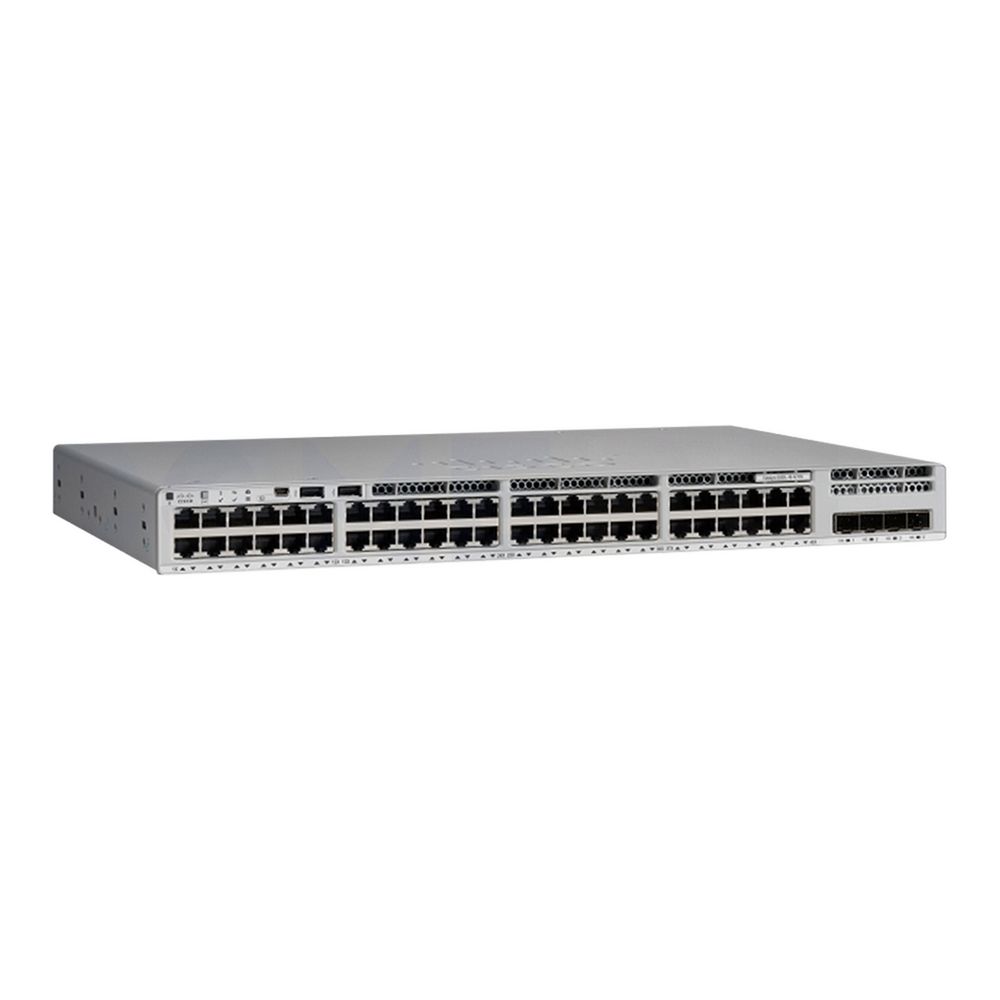 Коммутатор CISCO BadPack Catalyst 9300L 48-port 1G copper with fixed 4x10G/1G SFP+ uplinks, PoE+ 505W/1200W,PS 1x715W (up to 2), DNA Network Essentials, C9300L-48P-4X-E bp