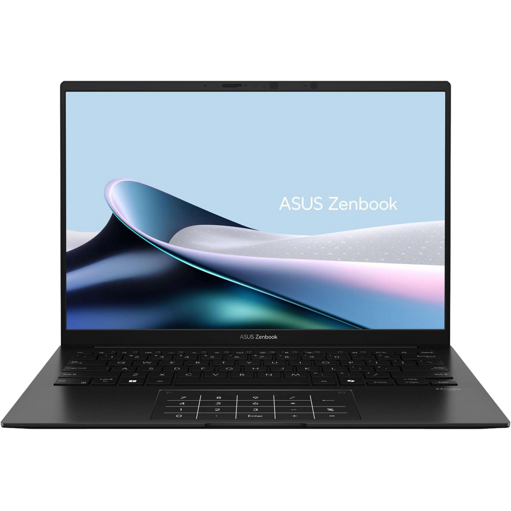 Ноутбук ASUS Zenbook 14 UM3406KA-QD331 AMD Ryzen AI 5 340/16Gb (soldered D5)/SSD512Gb/UMA/14"/OLED/WUXGA/1920x1200/60Hz/NoOS/Jade Black/1.2kg