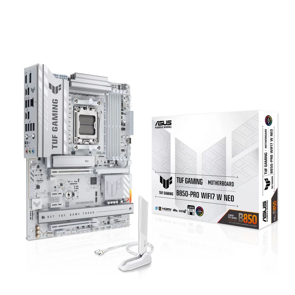 Материнская плата ASUS TUF GAMING B850-PRO WIFI7 W NEO AM5 ATX 4xDDR5 2хPCIEx16 2xPCIEx1 3xM.2 2xUSB-C DP HDMI 2.5GLAN Wi-Fi 7