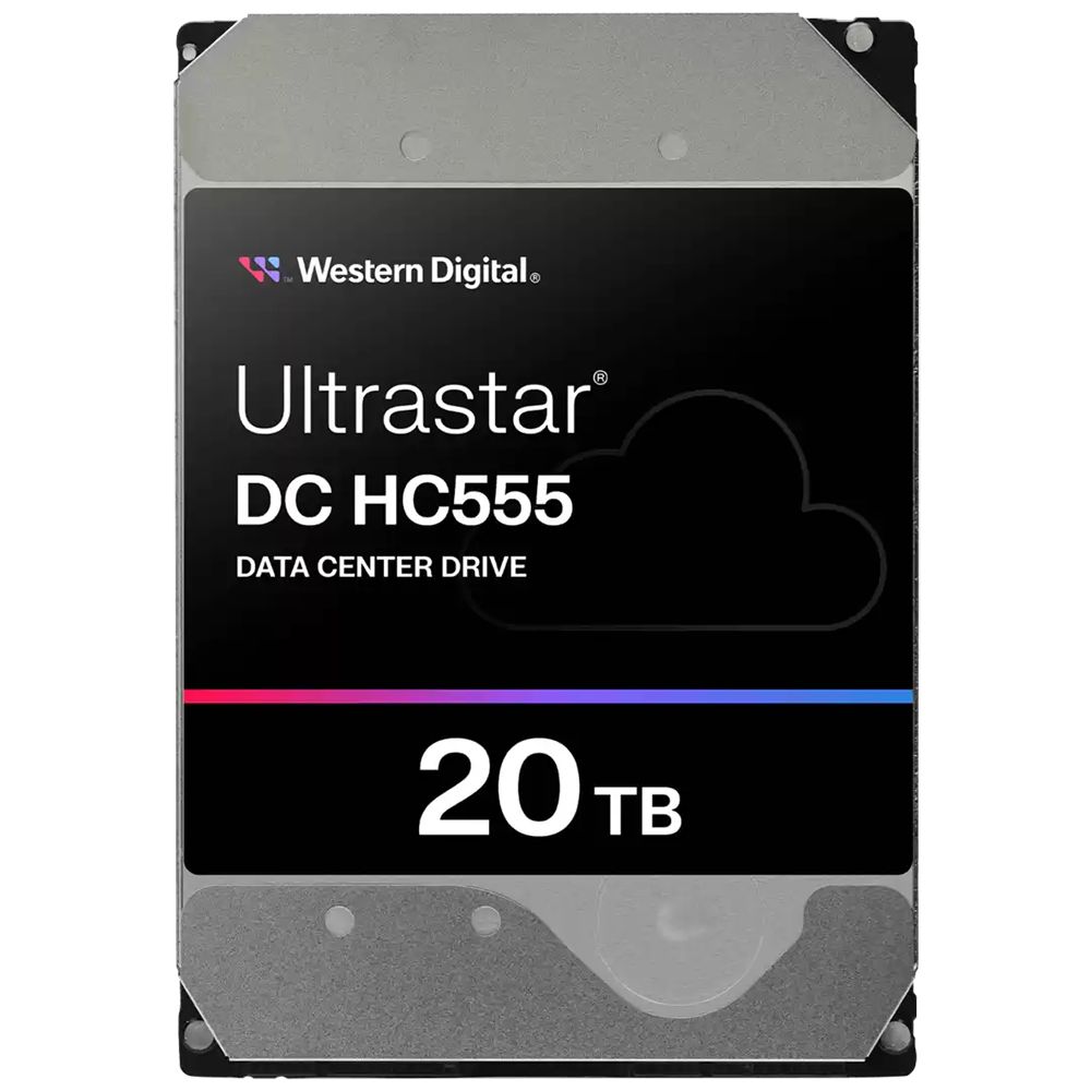 Жесткий диск серверный 3.5" 20TB WD Ultrastar DC HC555 WUH722020CLE6L4 SATA 6Gb/s, 7200rpm, 512MB, 512e, CMR, Helium, Bulk