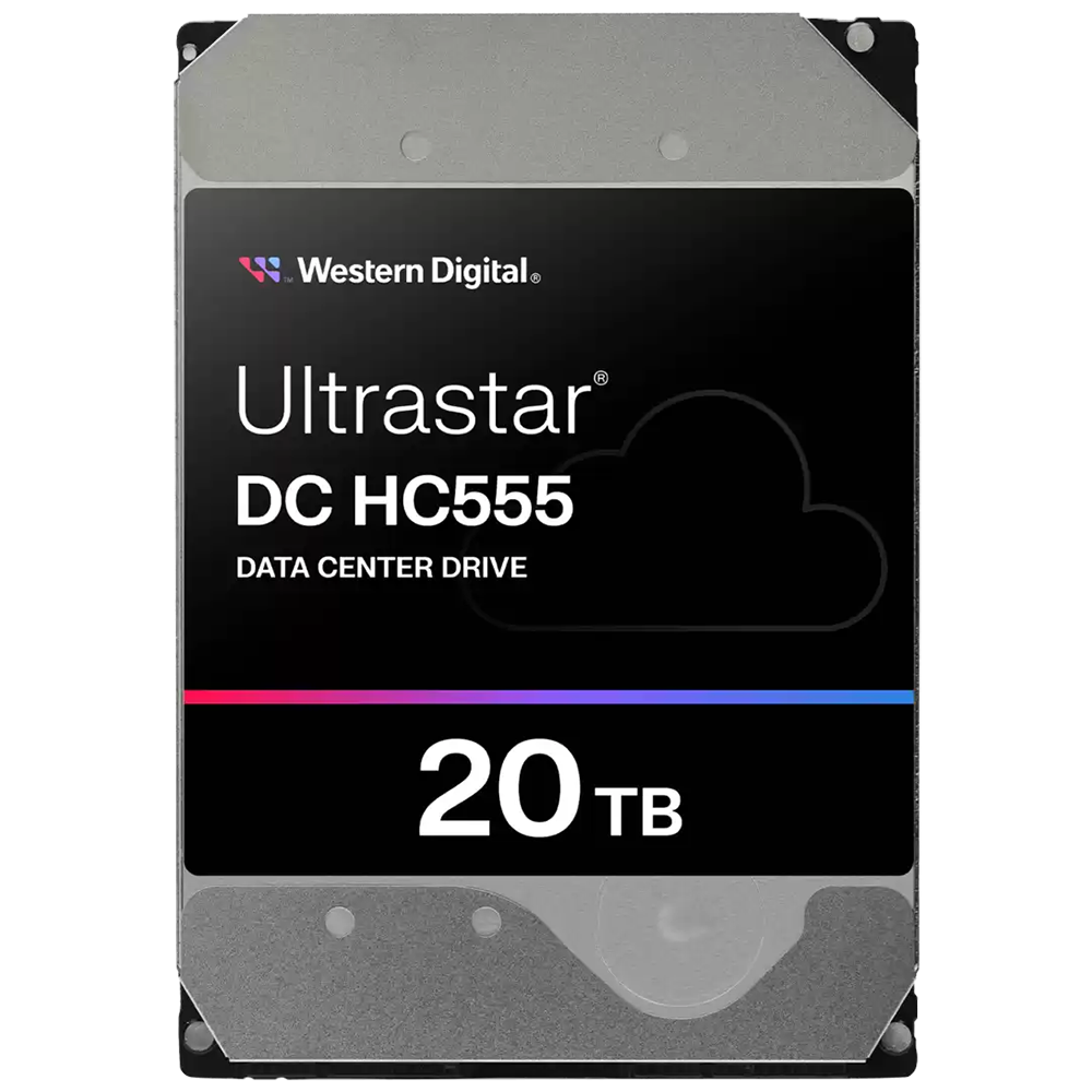 Жесткий диск серверный 3.5" 20TB WD Ultrastar DC HC555 WUH722020CLE6L4 SATA 6Gb/s, 7200rpm, 512MB, 512e, CMR, Helium, Bulk