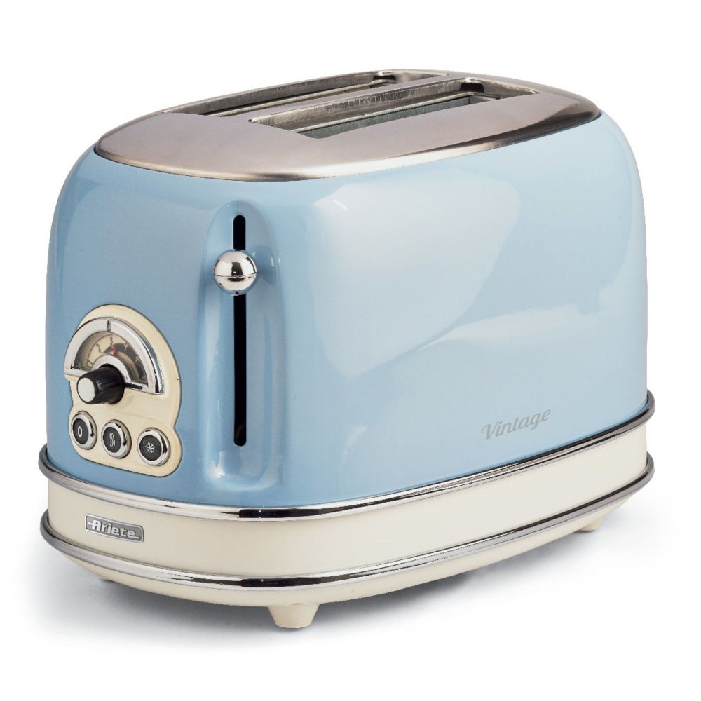Тостер на 2 слайса Ariete 00C015515AR0 155 Vintage, голубой