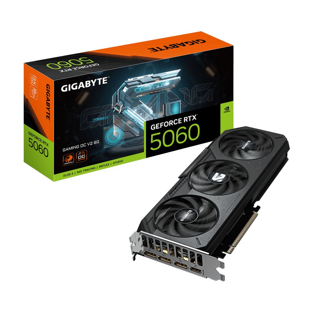 Видеокарта Gigabyte RTX5060 GAMING OC 8GB GDDR7 128bit 3xDP HDMI 3FAN RTL