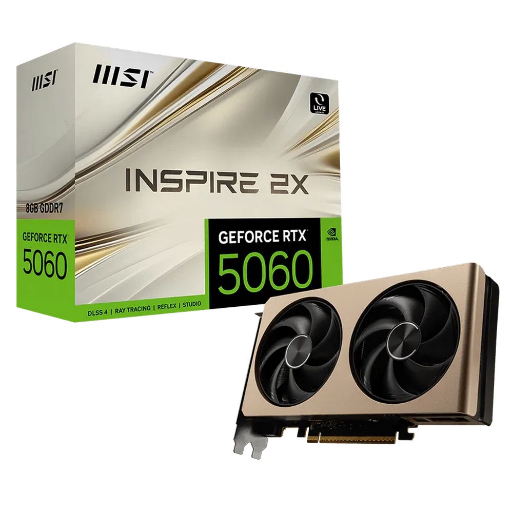 Видеокарта MSI RTX5060 INSPIRE 2X 8GB GDDR7 128bit 3xDP HDMI 2FAN RTL