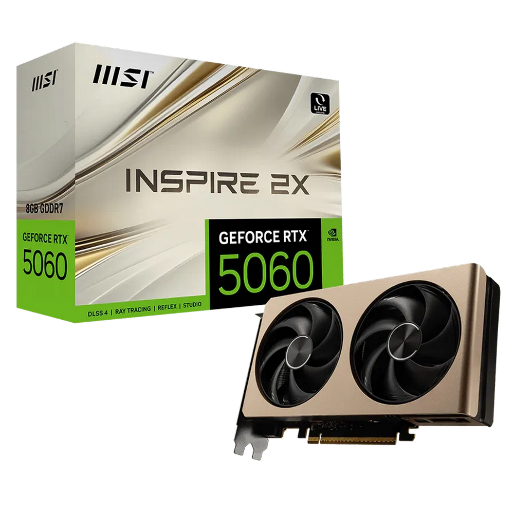 Видеокарта MSI RTX5060 INSPIRE 2X 8GB GDDR7 128bit 3xDP HDMI 2FAN RTL