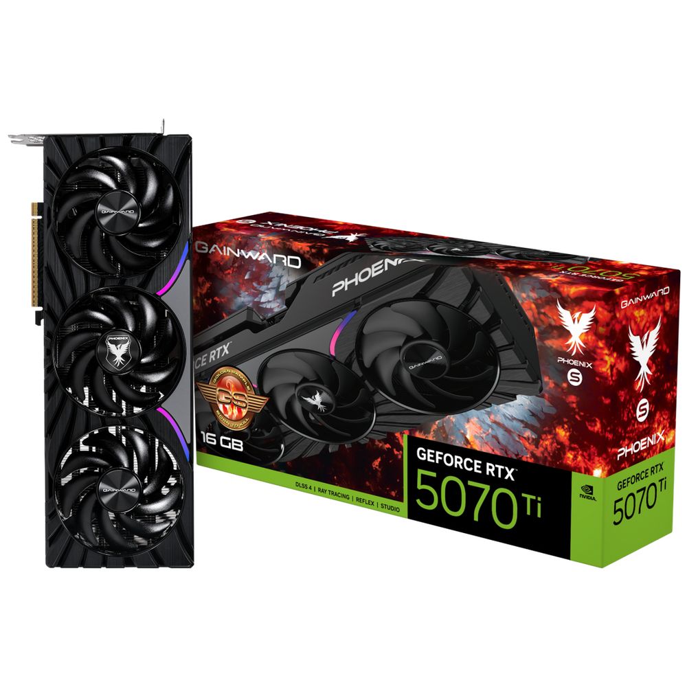 Видеокарта Gainward RTX5070Ti PHOENIX-S GS 16GB GDDR7 256bit 3xDP HDMI 3FAN RTL