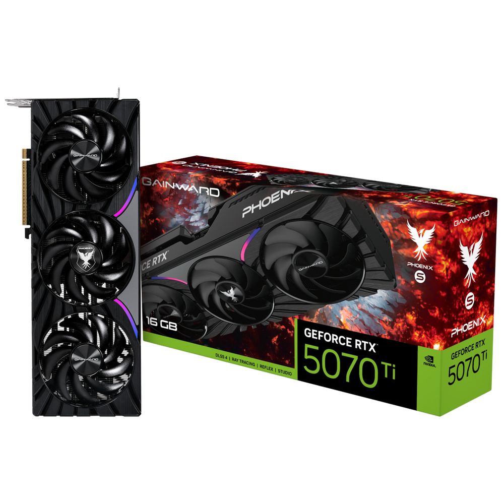 Видеокарта Gainward RTX5070Ti PHOENIX-S 16GB GDDR7 256bit 3xDP HDMI 3FAN RTL