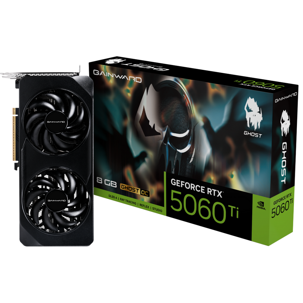 Видеокарта Gainward RTX5060Ti GHOST OC 8GB GDDR7 128bit 3xDP HDMI 2FAN RTL