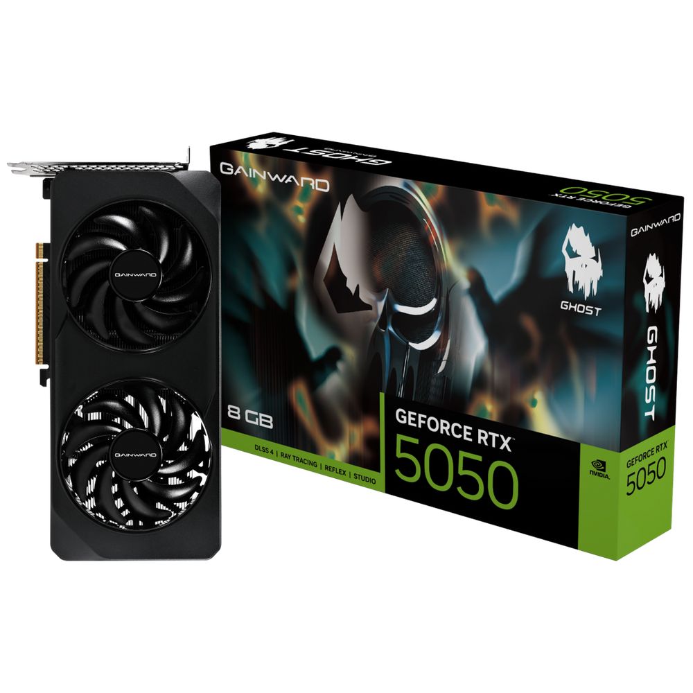 Видеокарта Gainward RTX5050 GHOST 8GB GDDR6 128bit 3xDP HDMI 2FAN RTL