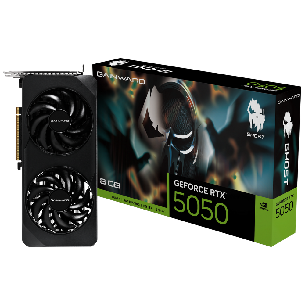 Видеокарта Gainward RTX5050 GHOST 8GB GDDR6 128bit 3xDP HDMI 2FAN RTL
