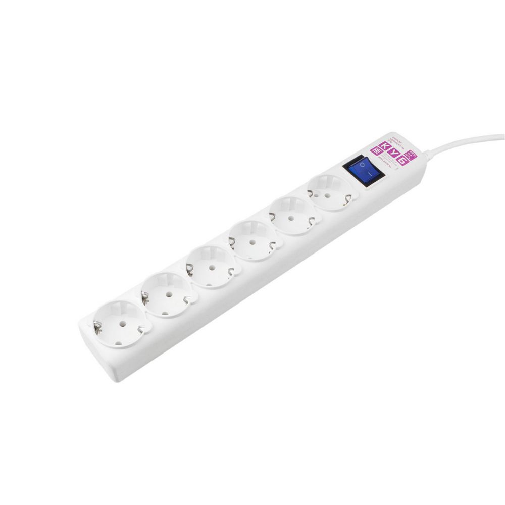 Фильтр-удлинитель Power Cube SPG6-A4 6 розеток, белый, 3м, 16А/3,5 кВт, 3*1.5мм²