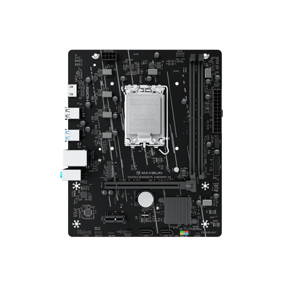 Материнская плата Maxsun Bad Pack MS-Challenger H610M-H V1 H610, LGA1700, 2*DDR4, 1*PCIEx16, 1*PCIEx1, 1*M.2, 4*USB3.2Gen1, 6*USB2.0, 2*SATA3.0, 1G, HDMI, M-ATX, RTL bp