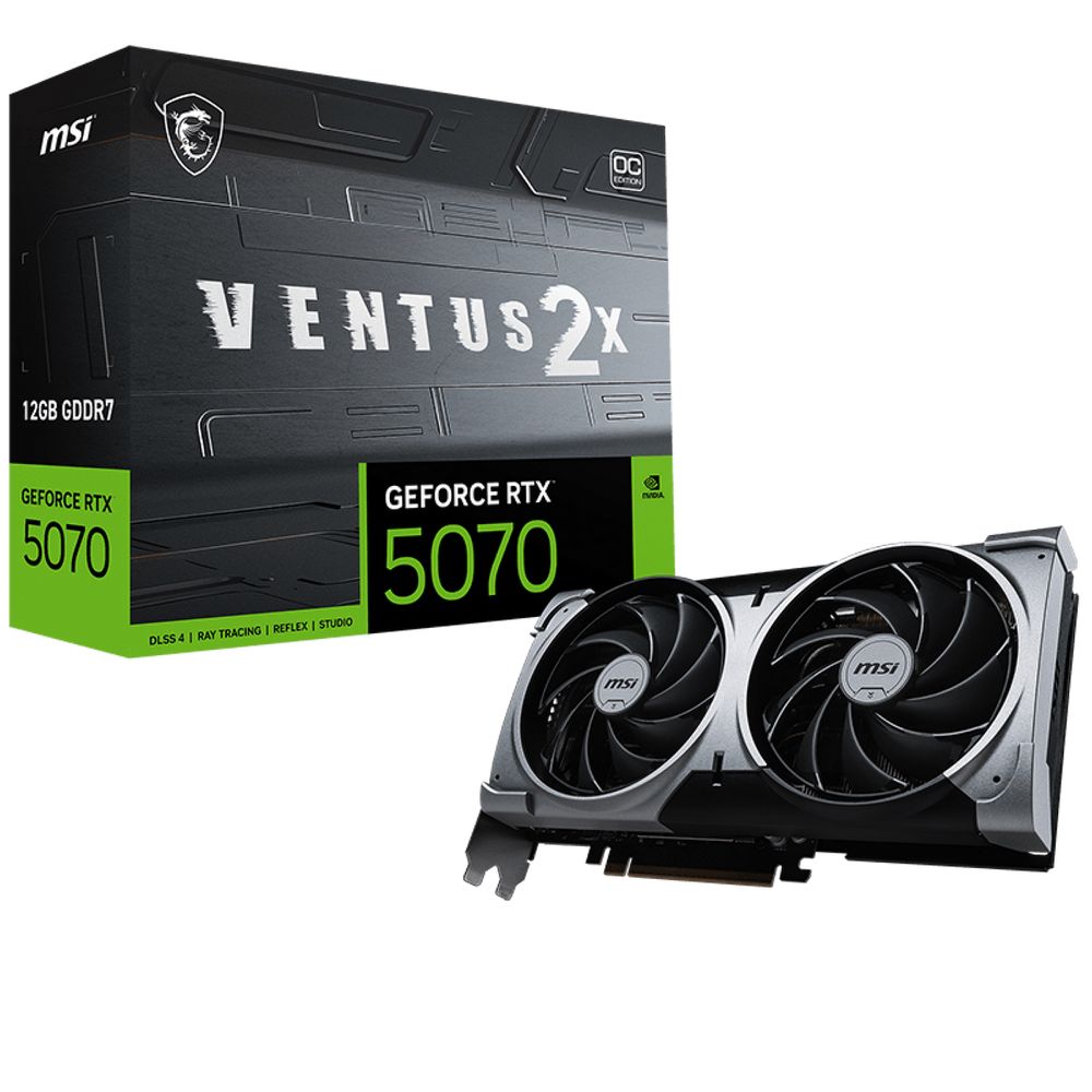 Видеокарта MSI Bad Pack RTX5070 VENTUS 2X OC 12GB GDDR7 192bit 3xDP HDMI 2FAN RTL bp