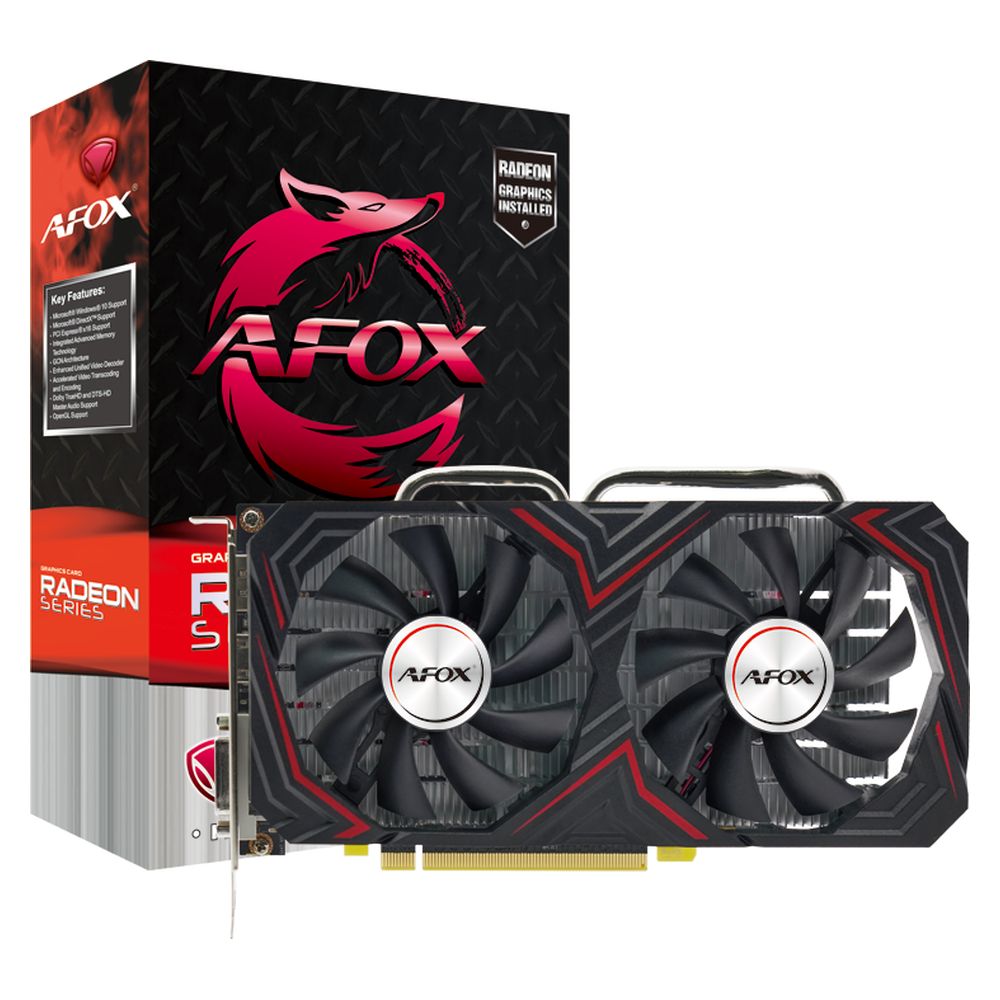 Видеокарта Afox RX 580 4GB GDDR5 256bit DVI DP HDMI 2FAN RTL
