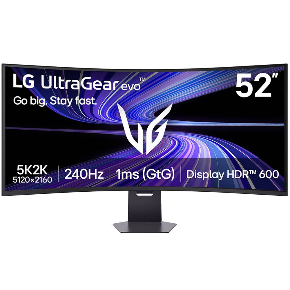 Монитор 51.6" LG 52G930B-B  Curved VA, 5120x2160, 240Hz, 1ms, 400сd/m, 4000:1, HDR10 | HDMI(2.0), DP(2.1), Type-C(PD-15W), 2xUSB3.0 | HAS, Swivel, ExPSU, Vesa 100, Black