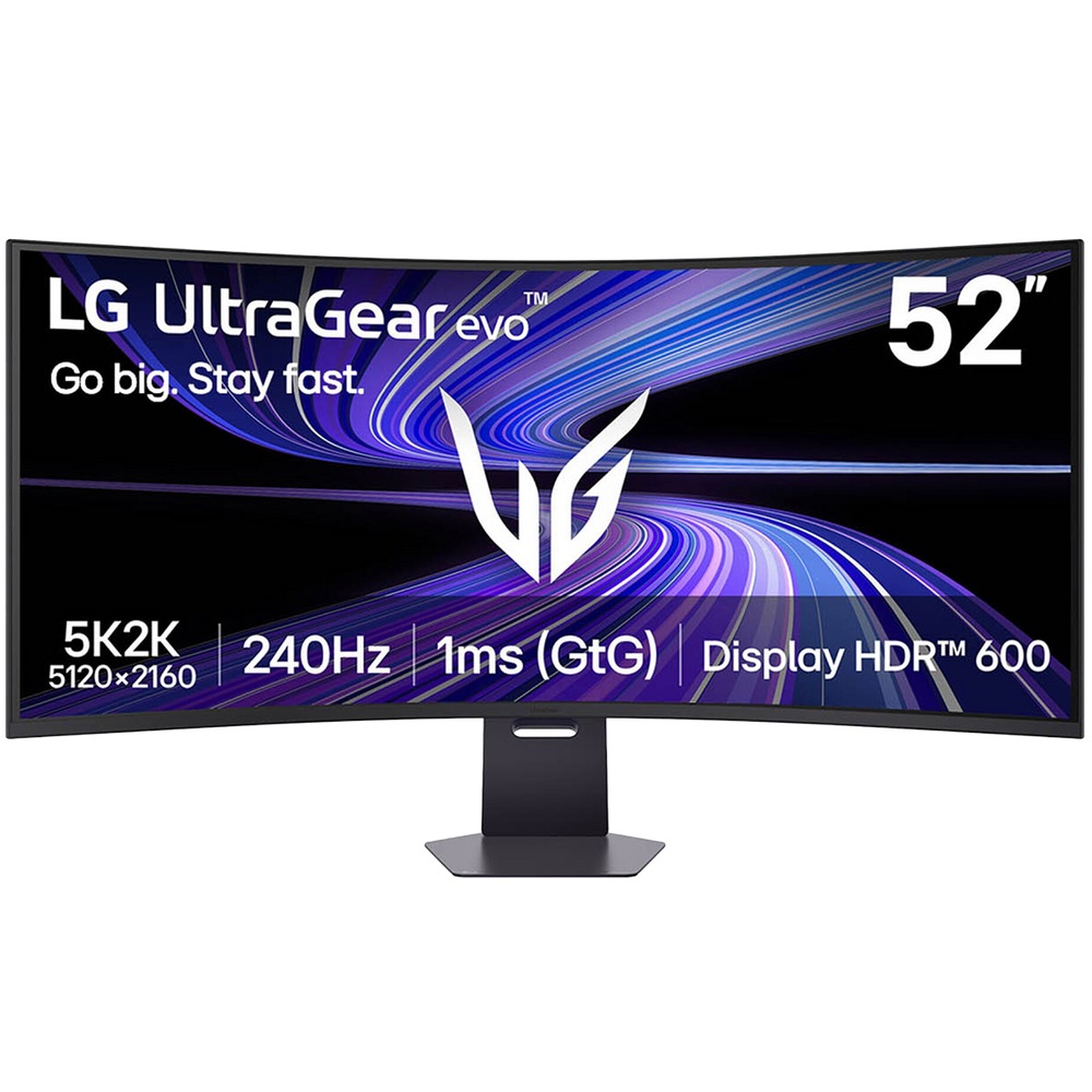 Монитор 51.6" LG 52G930B-B  Curved VA, 5120x2160, 240Hz, 1ms, 400сd/m, 4000:1, HDR10 | HDMI(2.0), DP(2.1), Type-C(PD-15W), 2xUSB3.0 | HAS, Swivel, ExPSU, Vesa 100, Black