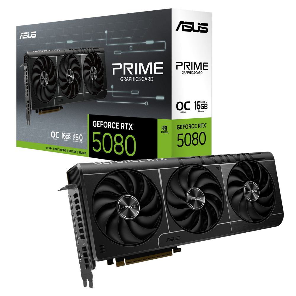 Видеокарта ASUS Bad Pack RTX5080 PRIME OC 16GB GDDR7 256bit 3xDP HDMI 3FAN RTL (PRIME-RTX5080-O16G) bp
