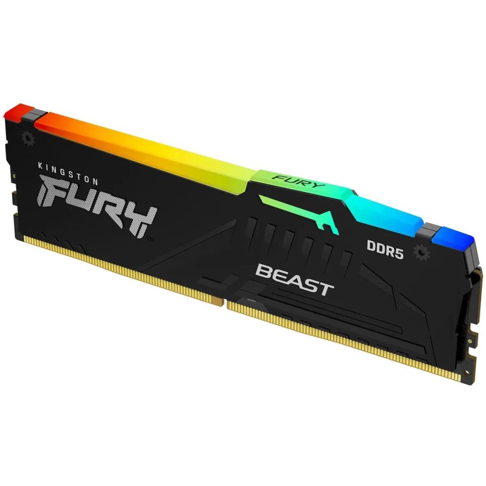 Модуль памяти 32GB Kingston DDR5 6000 DIMM FURY Beast Black RGB EXPO Gaming Memory Non-ECC, ?, CL36, 1.35V, Heat Shield, XMP, 1RX8, RTL