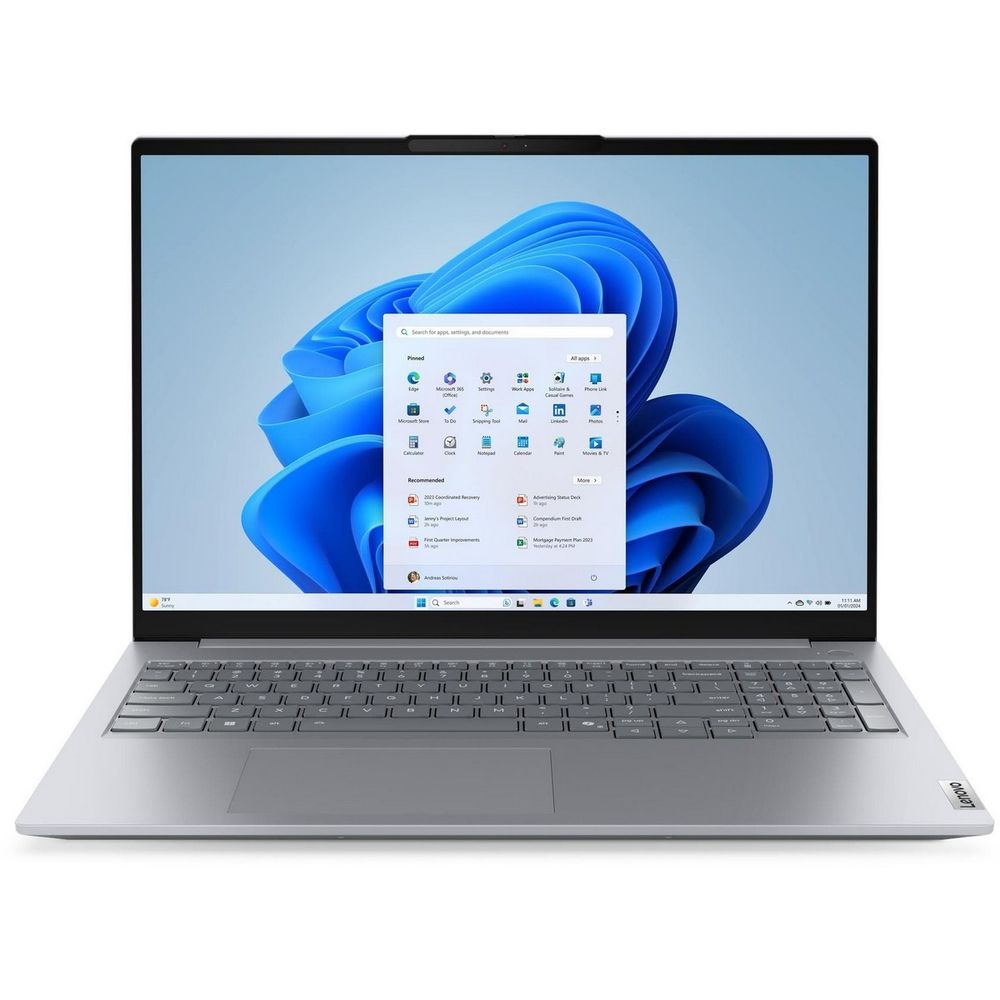 Ноутбук Lenovo ThinkBook 16 G8 IAL Intel Core Ultra 5 225U/16Gb (1*16 D5)/SSD512Gb/UMA/16"/IPS/WUXGA/1920x1200/60Hz/NoOS/Arctic Grey/1.7kg (21SKS05B00)