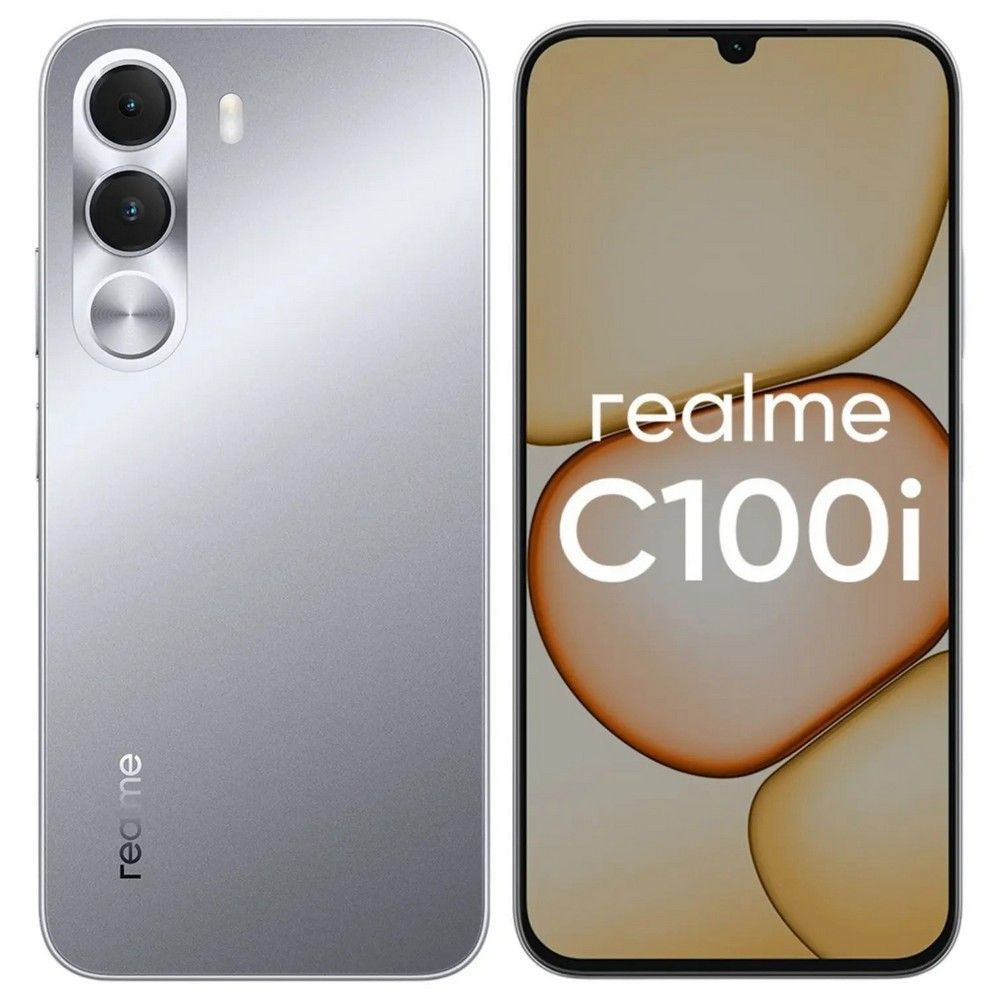 Смартфон Realme C100i 4+64Gb серебристый (RMX5377 C100i 4+64 серебристый)