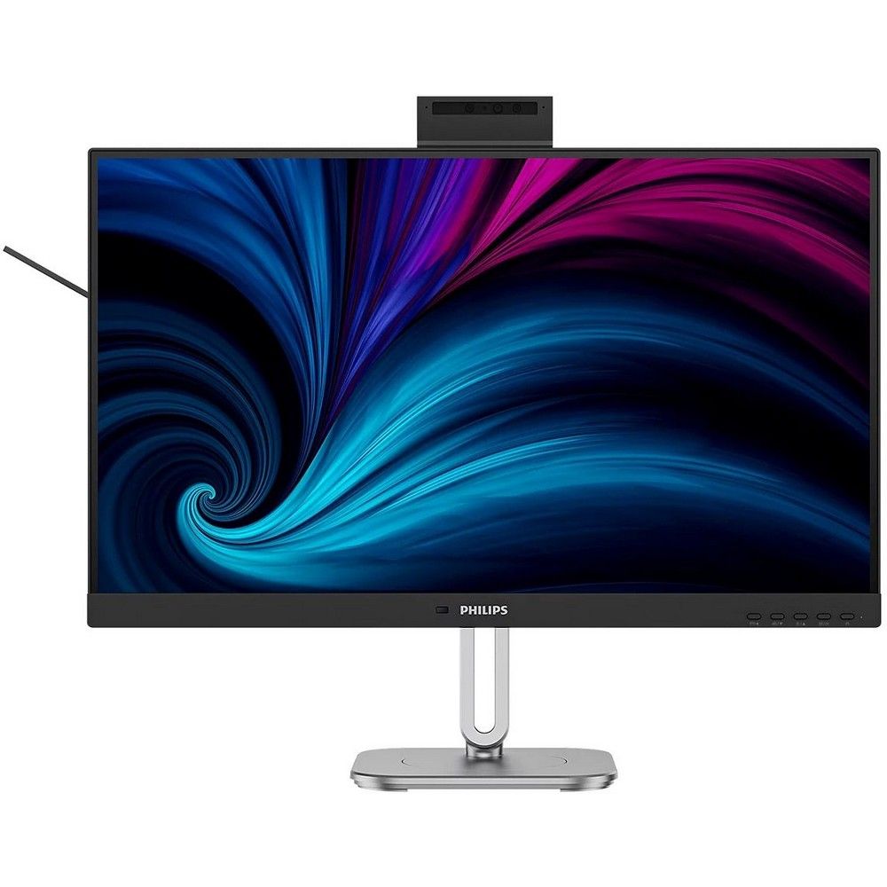 Монитор 27" PHILIPS 27B2U4601H Black  IPS, 2560x1440, 120Hz, 4ms, 350сd/m, 1500:1 | HDMI(2.0), DP(1.4), Type-C(PD-100W), 4xUSB 3.2, RJ45, Cam 5Mp | HAS, Pivot, Swivel, InPSU, Speakers, Vesa 100, Black