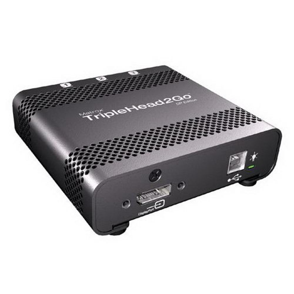 Коммутатор видеосигнала Matrox T2G-DP-MIF TripleHead2Go DP Edition, enables you to attach three displays to your computer (cable for PC and Mac included) (240749)