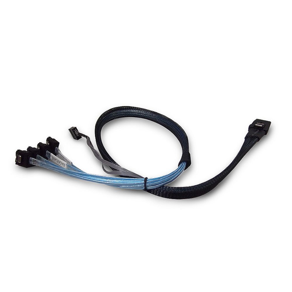 Кабель Chenbro 26H12323601A0   4xSATA2/SAS->Mini-SAS SFF-8087 (Host) 600mm