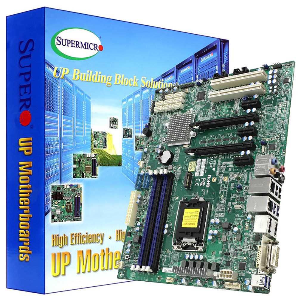 Материнская плата SuperMicro  MBD-X11SAE-O ATX  LGA 1151  DDR4 8xSATA3  8xUSB2.0  6xUSB3.0  DVI - D, DisplayPort, HDMI