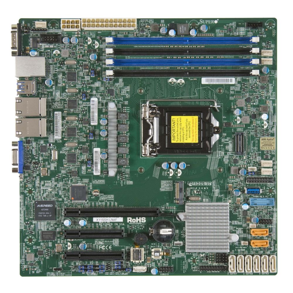 Материнская плата SuperMicro MBD-X11SSH-LN4F-O RTL {10}