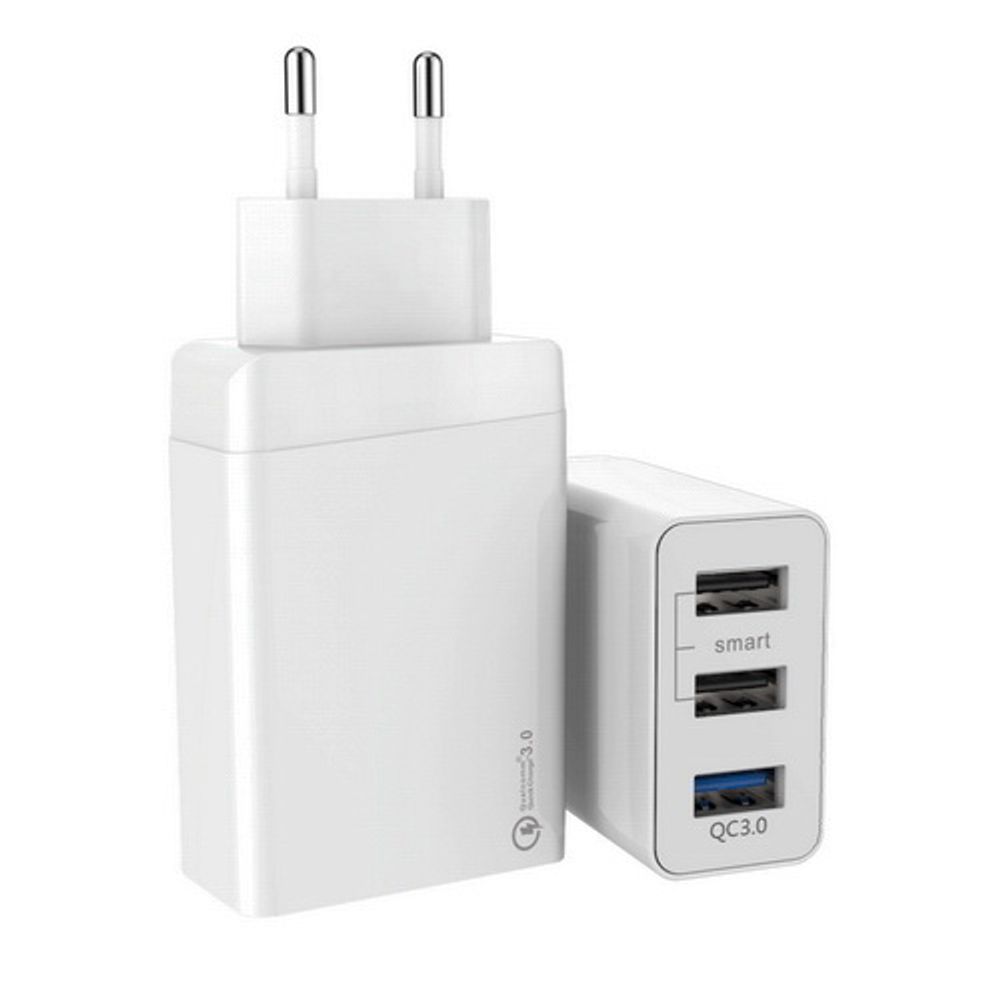 Зарядное устройство ACD СЗУ (ACD-Q303-X3W) 30Вт, 3xUSB 1QC+2Smart, 3.6;12В, 3А RTL {120}