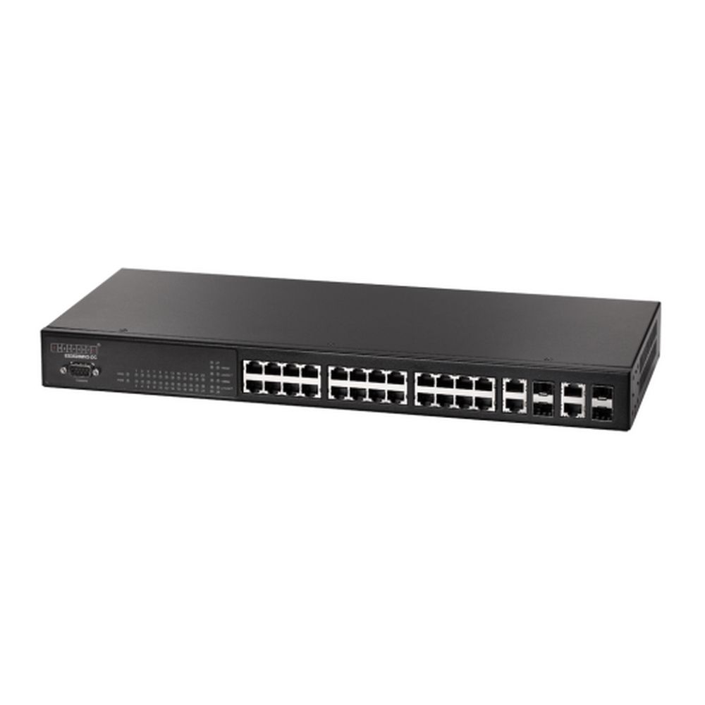 Коммутатор Edge-corE ES3528MV2-DC Edge-corE 24-Port 10/100BASE-TX + 4 Combo G (RJ-45/SFP), 1RS-232 console port management, Fanless Design, DC L2 Fast Ethernet Switch