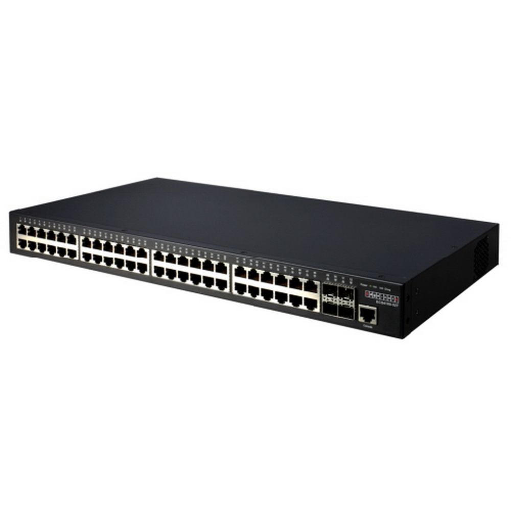 Коммутатор Edge-corE ECS4100-52T Edge-corE 48-Port 10/100/1000Base-T + 4 Gigabit Ethernet SFP, fan-less design L2+ Gigabit Ethernet Switch {4}