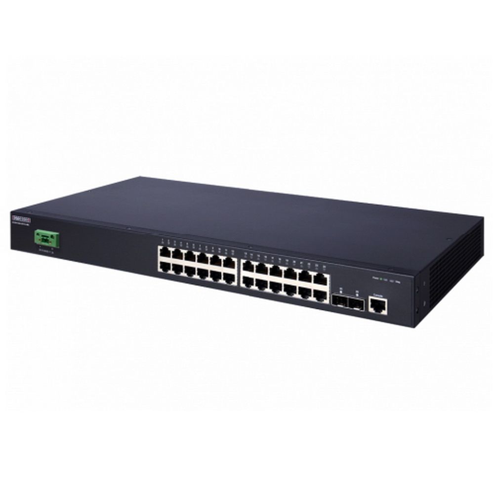 Коммутатор Edge-corE ECS4100-26TX-ME Edge-corE 24 x GE + 2 x 10G SFP+ ports L2+ Switch, Fan-less design, 6KV Surge Protection, AC(Rear)+DC(Front) Power {4}