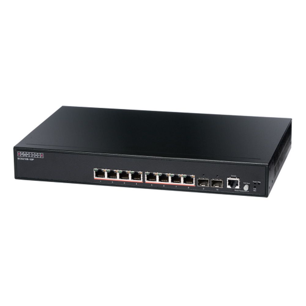 Коммутатор Edge-corE ECS2100-10P Edge-corE 8 ports 10/100/1000Base-T + 2G SFP uplink ports with 8 port PoE (125W) L2 Gigabit Ethernet Switch - Pro Smart