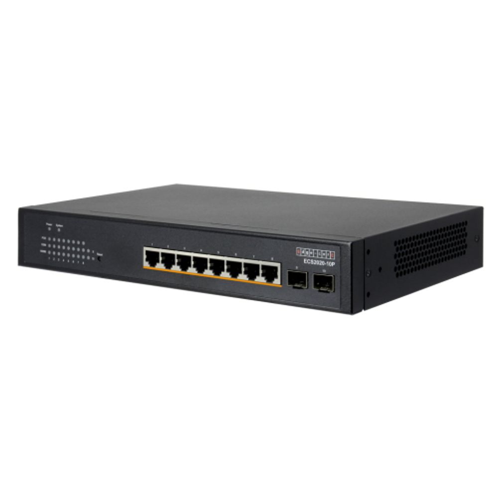 Коммутатор Edge-corE ECS2020-10P Edge-corE 8 ports 10/100/1000Base-T + 2G SFP uplink ports with 8 port PoE (70W) L2 Gigabit Ethernet Switch - Smart series {5}