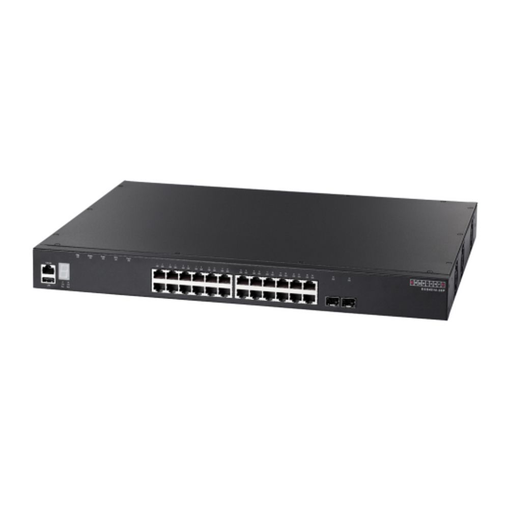 Коммутатор Edge-corE ECS4510-28P Edge-corE 24 x GE + 2 x 10G SFP+ ports + 1 x expansion slot (for dual 10G SFP+ ports) L2+ Stackable Switch, w/ 1 x RJ45 console port, 1 x USB type A storage port, RPU connector, Stack up to 4 units,PoE Budget max. 410W