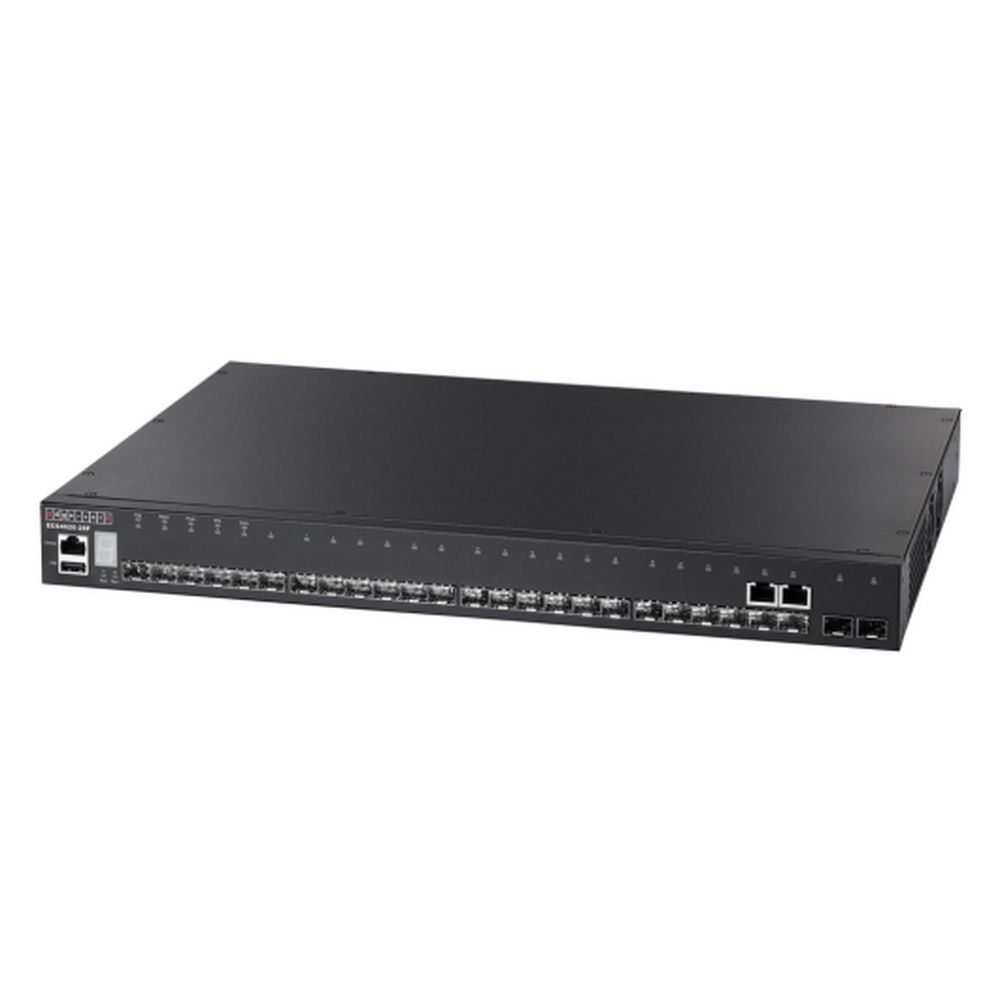 Коммутатор Edge-corE 24 x GE + 2 x 10G SFP+ ports + 1 x expansion slot (for dual 10G SFP+ ports) L3 Stackable Switch, w/ 1 x RJ45 console port, 1 x USB type A storage port, RPU connector, Stack up to 4 units,PoE Budget max. 410W Edge-corE ECS4620-28F-2AC