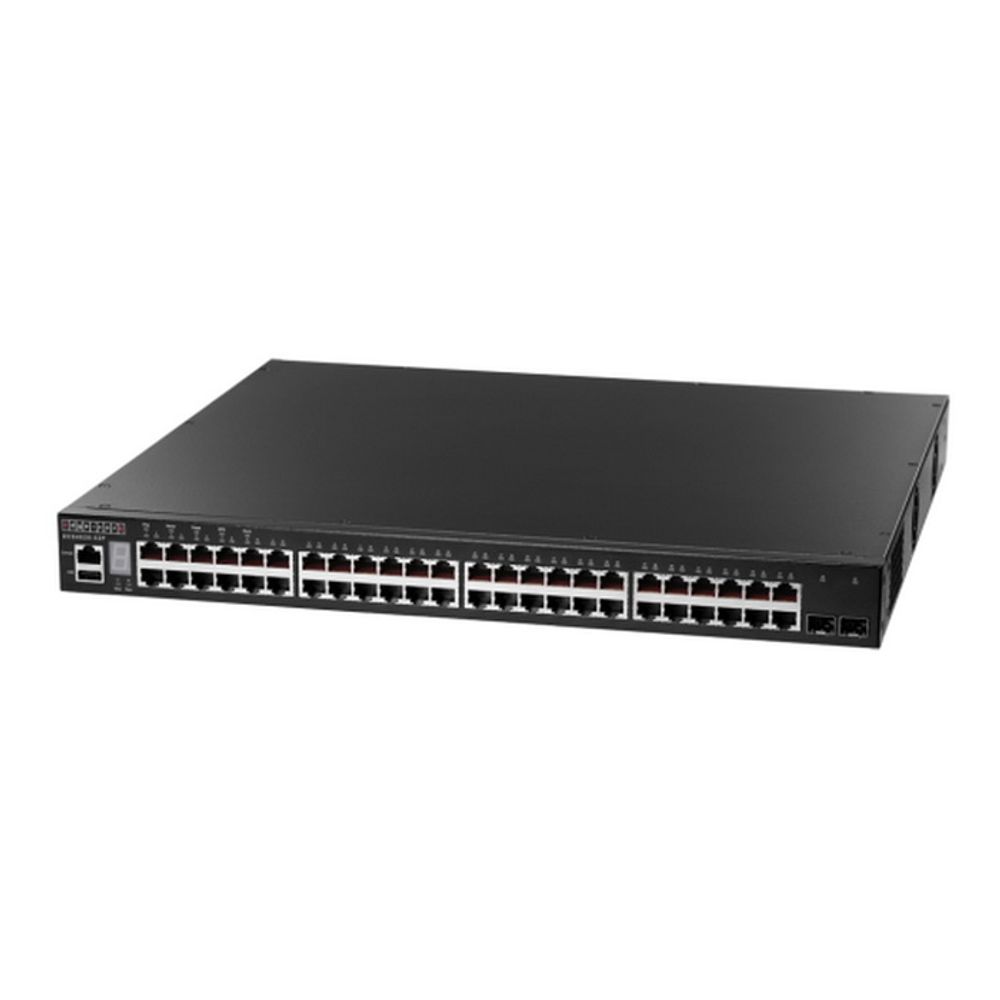 Коммутатор Edge-corE 48 x GE + 2 x 10G SFP+ ports + 1 x expansion slot (for dual 10G SFP+ ports) L3 Stackable Switch, w/ 1 x RJ45 console port, 1 x USB type A storage port, RPU connector, Stack up to 4 units,PoE Budget max. 780W Edge-corE ECS4620-52P