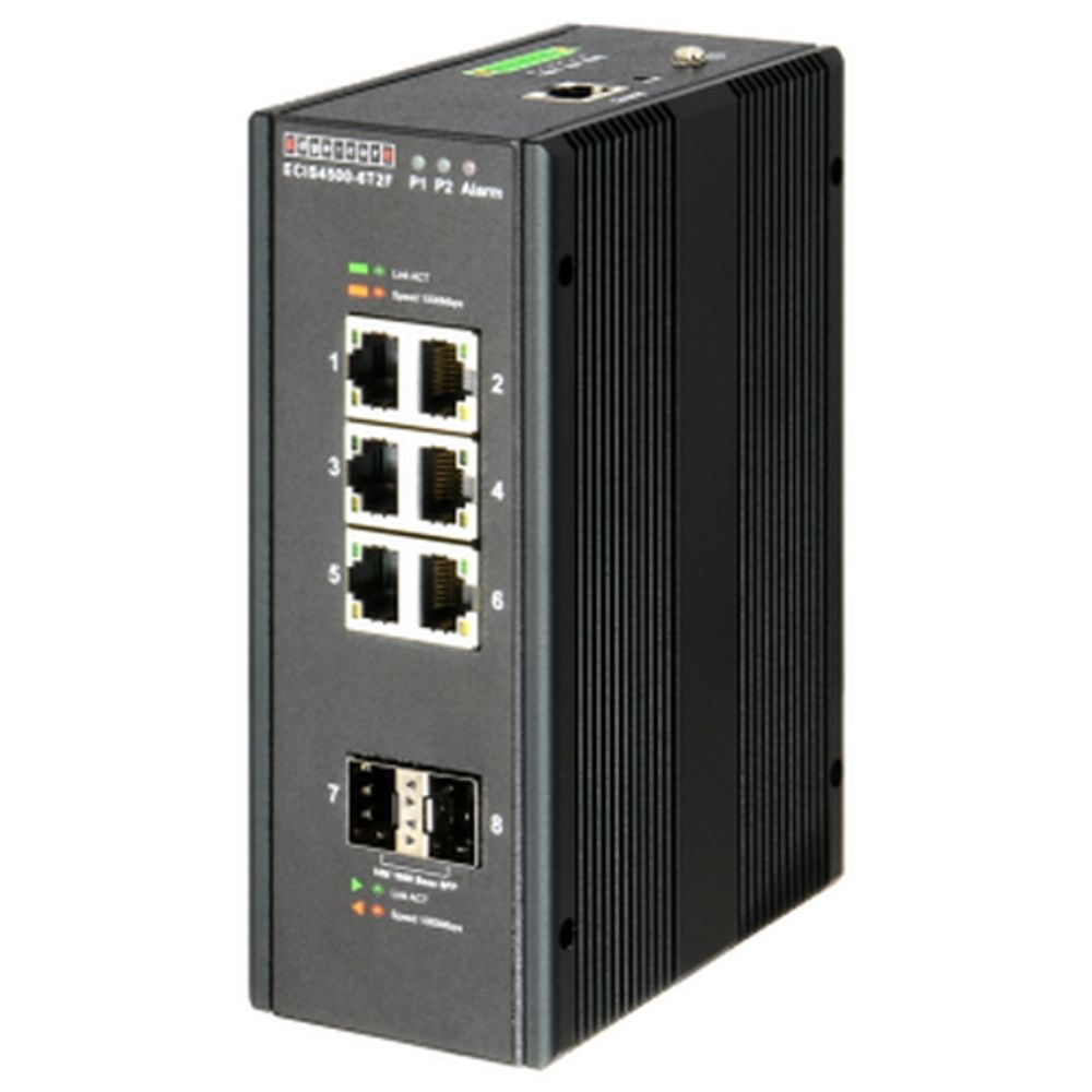 Коммутатор Edge-corE 6 10/100/1000 BASE-T Ports , 2 100/1000BASE-X SFP Ports Industrial Gigabit Ethernet Switch Edge-corE ECIS4500-6T2F