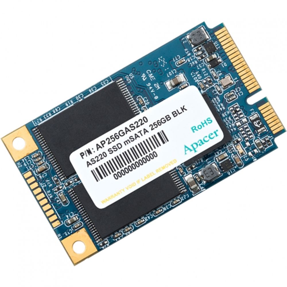 Твердотельный накопитель SSD Apacer AS220 AP128GAS220B-1  mSATA 128GB Client MO-300A SATA 6Gb/s, 530/430, IOPS 36/19K, MTBF 1M, 2D MLC, 0°C to 70°C, Retail