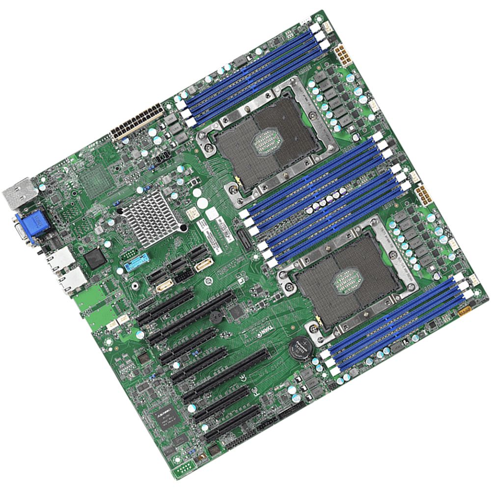Материнская плата Tyan TYAN S7103GM2NR Tempest CX S7103 12" x 13" EATX, (2) LGA3647, Intel Xeon Scalable Processor, Inte C621, (6)+(6) DIMM slots, (2) GbE ports, (1) PHY dedicated for IPMI, (2) Mini-SAS (8-ports) , (1) Mini-SAS (4-ports) / (2) SATA-DOM