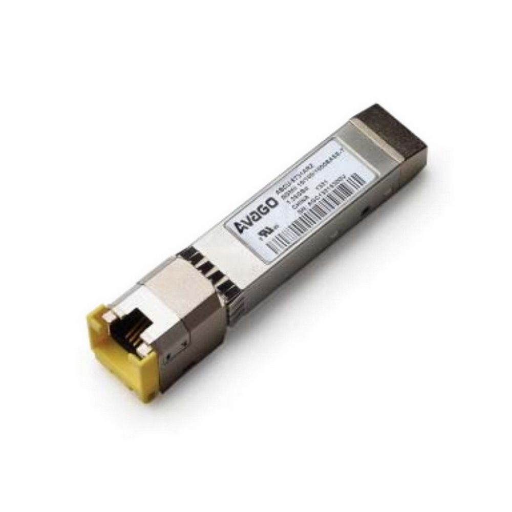 Трансивер Avago ABCU-5730RZ Avago Трансивер 1G (1.25 GBd Ethernet), SFP, RJ45/CU, 100m, Cu B2 LOS enbld SGMII disab, 0+70C, push button, Foxconn Avago {10}