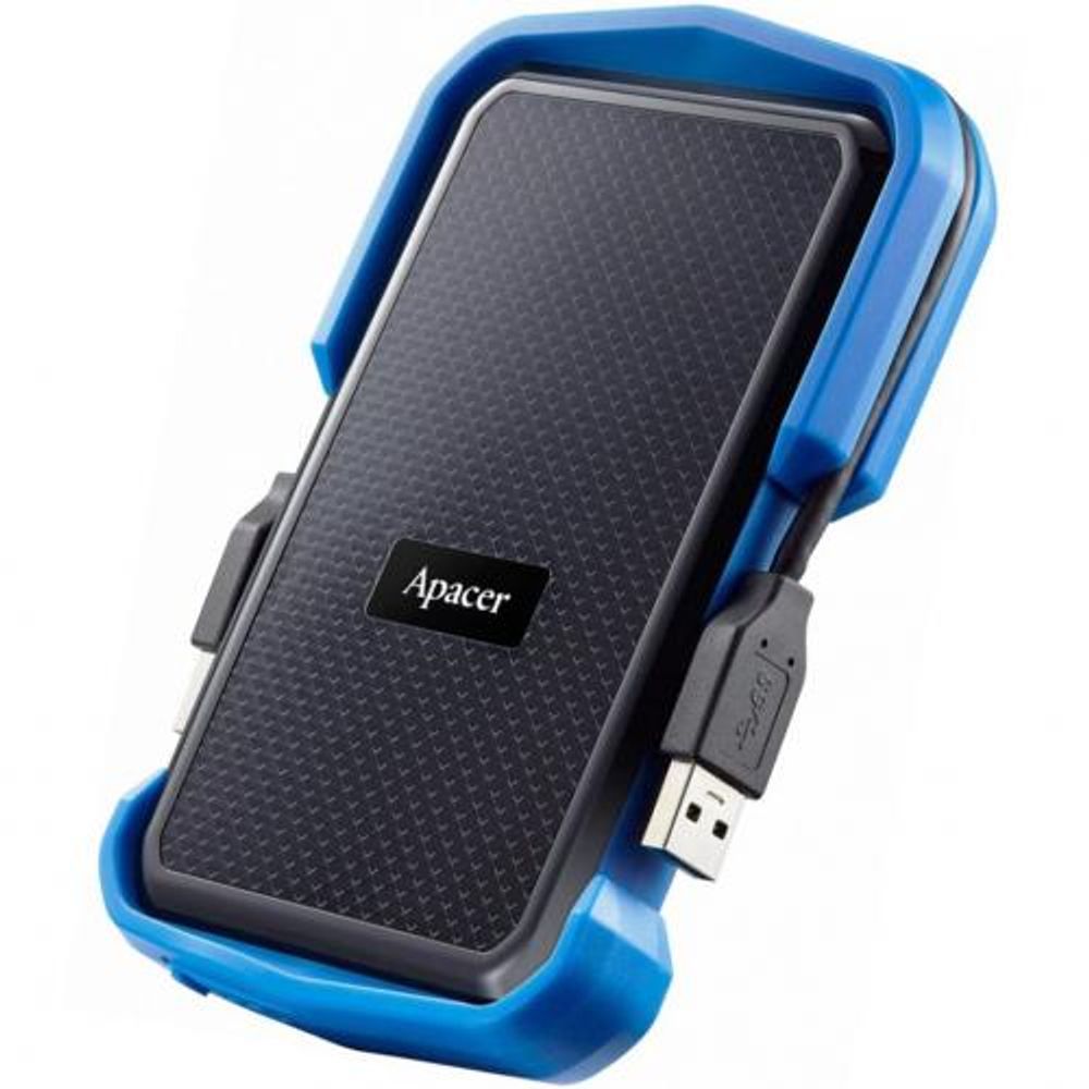 Жесткий диск внешний Apacer AC631 AP2TBAC631U-1 2TB 2.5" USB 3.1, IP55, Win/Mac/Linux, Military Grade, Black/Blue, Retail