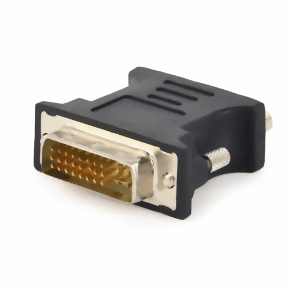 Переходник DVI-I-VGA Cablexpert A-DVI-VGA-BK, 29M/15F, черный, пакет {500} (091459)