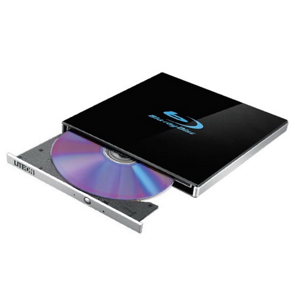 Привод DVD±RW USB LiteON LiteON Blu-ray BD-RE DL External Slim ODD EB1 (DN-6B1SH) USB 2.0, M-DISC 4x, BD-R 6x, BD-R DL 6x, EB1 BD-RE 2x, DVD±R 8x, DVD±RW 8/6x, DVD±R DL 4x, DVD-RAM 5x, CD-RW 24x, CD-R 24x, DVD-ROM 8x, CD 24x, 4K Ultra HD Blu-ray playback, Black, Retail {30}