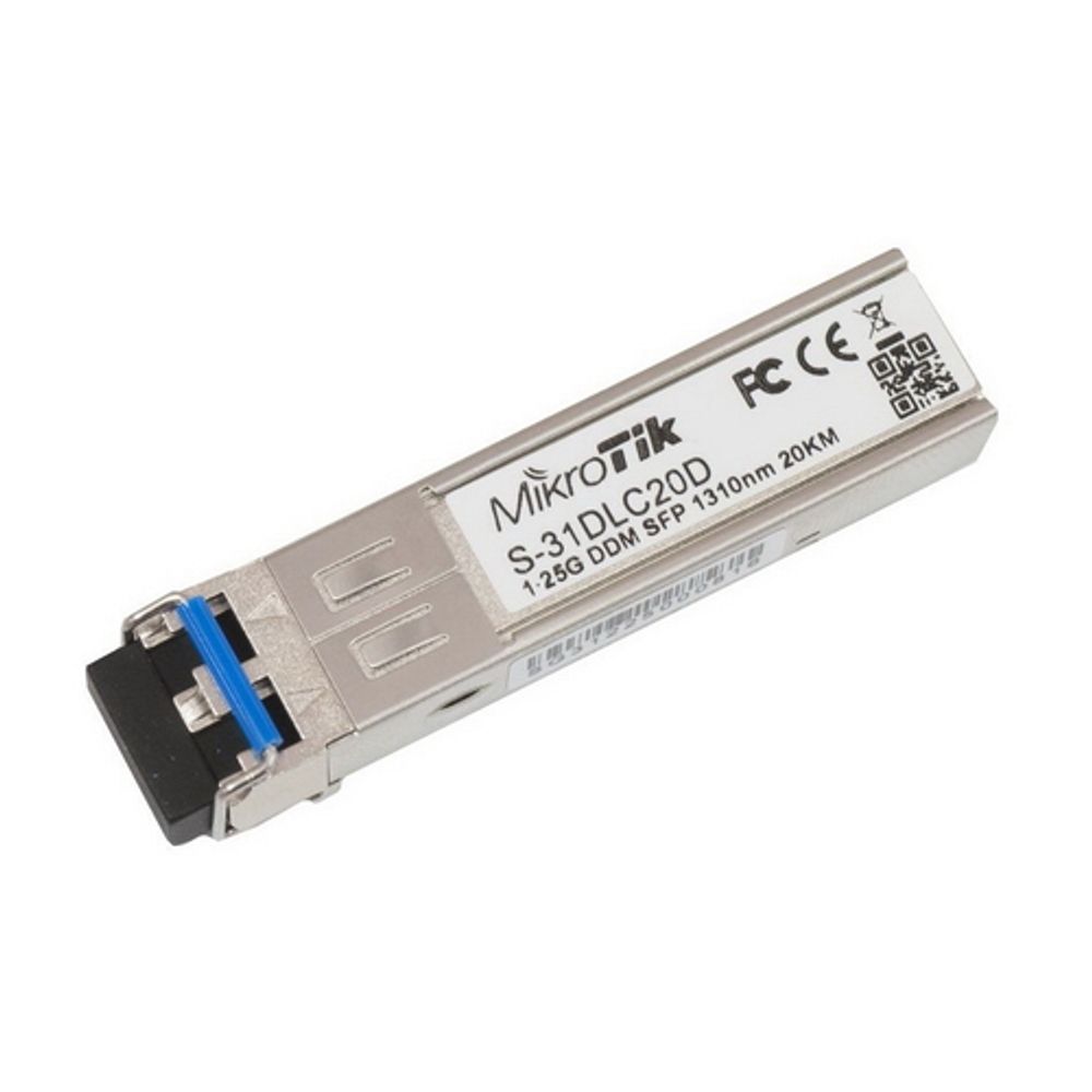 Трансивер MIKROTIK S-31DLC20D SFP module 1.25G SM 20km 1310nm Dual LC-connector