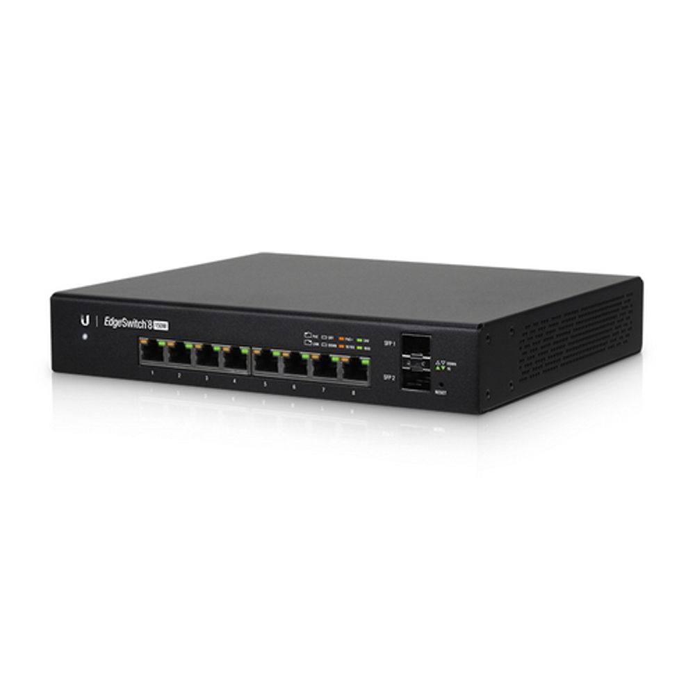 Коммутатор Ubiquiti EdgeSwitch 8-150W |ES-8-150W| Ubiquiti PoE-коммутатор, 8х 1G RJ45, 2х SFP, раздача 130 Вт, RTL {10} |ES-8-150W| (025686)